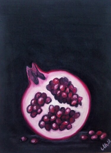 Ζωγραφική με τίτλο "Pomegranate - oil p…" από Mateja Marinko, Αυθεντικά έργα τέχνης, Λάδι