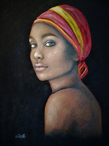 Pittura intitolato "African power - ori…" da Mateja Marinko, Opera d'arte originale, Pastello