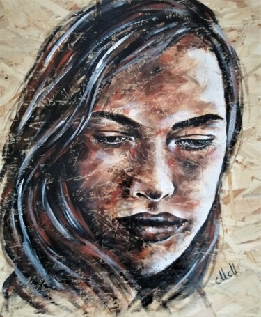 Painting titled "Lonely - acrylic ar…" by Mateja Marinko, Original Artwork, Acrylic