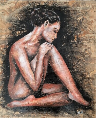 Pittura intitolato "Naked Female Beauty…" da Mateja Marinko, Opera d'arte originale, Acrilico