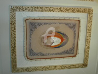 Art textile intitulée "Bacterie n°1" par Ypatoum, Œuvre d'art originale