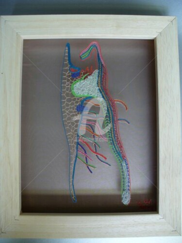 Art textile intitulée "bactérie" par Ypatoum, Œuvre d'art originale