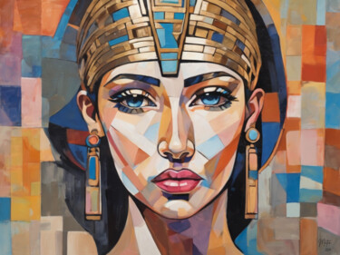 Malerei mit dem Titel "Cleopatra" von Mateo Makavelli, Original-Kunstwerk, Acryl