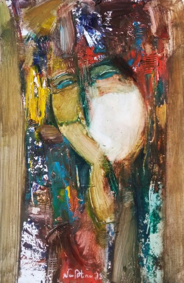 Pintura intitulada "Girl portrait(oil p…" por Mateos Sargsyan, Obras de arte originais, Óleo