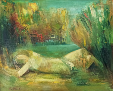 Картина под названием "Noon 40x50cm, oil/c…" - Mateos Sargsyan, Подлинное произведение искусства, Масло Установлен на Деревя…