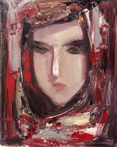 Картина под названием "Passionate Gaze" - Mateos Sargsyan, Подлинное произведение искусства, Масло Установлен на Деревянная…