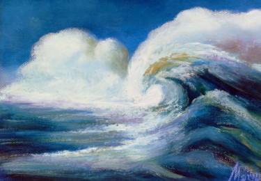 Pintura titulada "Apunte olas" por Materia Y Arte, Obra de arte original, Otro
