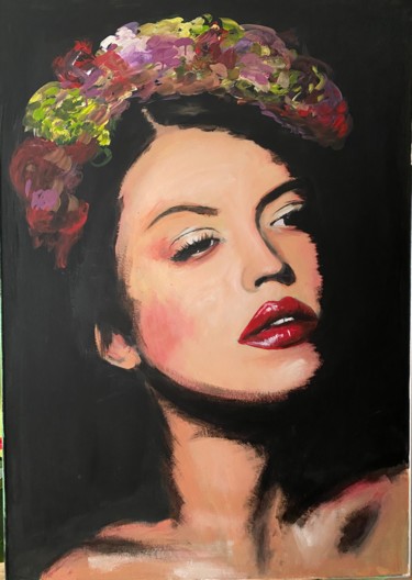 Painting titled "Julia" by Mgx, Original Artwork, Acrylic Mounted on Wood Stretcher frame