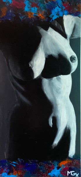 Peinture intitulée "Nue" par Mgx, Œuvre d'art originale, Acrylique