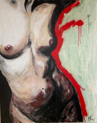 Peinture intitulée "Nude" par Mgx, Œuvre d'art originale, Acrylique