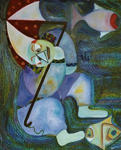 Картина под названием "LA PÊCHE -  FISHING" - Patricia Mathé, Подлинное произведение искусства