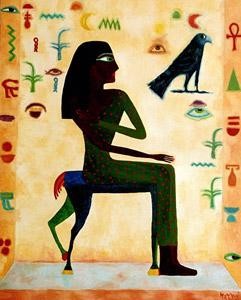 Painting titled "PRINCESSE D'EGYPTE…" by Patricia Mathé, Original Artwork