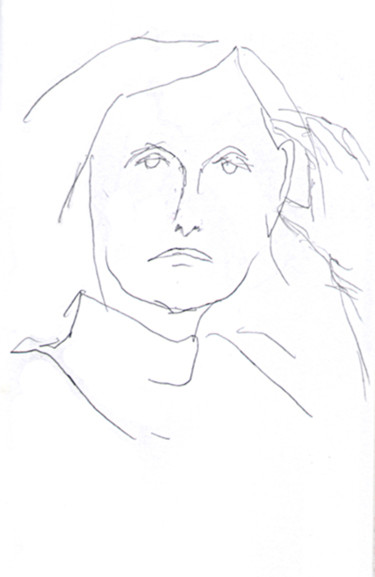 Desenho intitulada "visage_20.jpg" por Matheus Gorovitz, Obras de arte originais