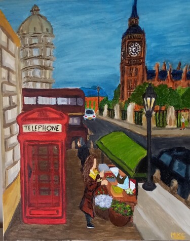 Картина под названием "Londres em Tela" - Matheus Kcaurio, Подлинное произведение искусства, Акрил Установлен на Деревянная…