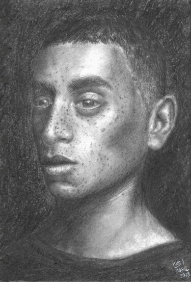 Drawing titled "Young Man" by Matheus Kcaurio, Original Artwork, Graphite