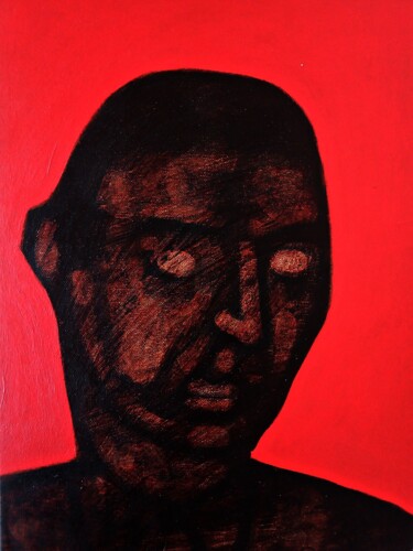 Painting titled "Portrait. August 20…" by Mathew Tudor, Original Artwork, Acrylic Mounted on Wood Stretcher frame