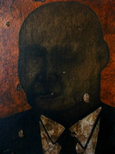 Schilderij getiteld "Portrait. October 2…" door Mathew Tudor, Origineel Kunstwerk, Acryl Gemonteerd op Frame voor houten bra…