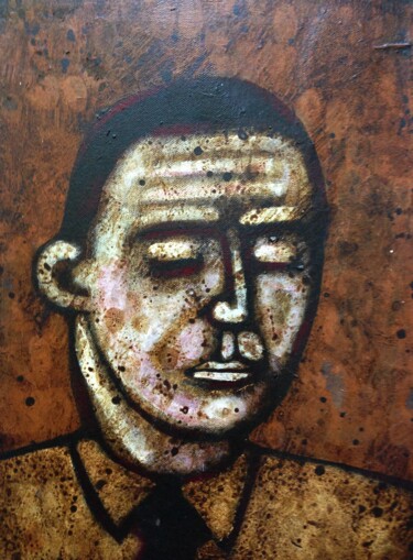 Peinture intitulée "Portrait. March 201…" par Mathew Tudor, Œuvre d'art originale, Acrylique