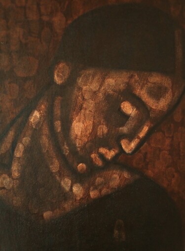 Peinture intitulée "Portrait of M. Apri…" par Mathew Tudor, Œuvre d'art originale, Acrylique Monté sur Châssis en bois