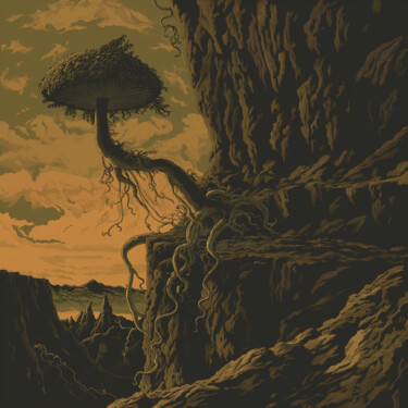 Arte digital titulada "Namko Mushroom - Ém…" por Mathias Cottalorda, Obra de arte original, Imagen generada por IA