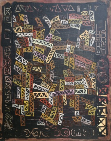 Картина под названием "CREATION" - Mathias Sager, Подлинное произведение искусства, Акрил Установлен на Деревянная рама для…