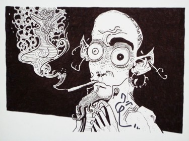 Dessin intitulée "El Vairon" par Mathias Fraisse, Œuvre d'art originale, Encre