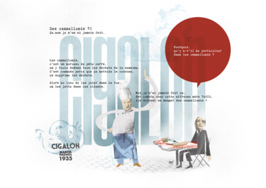 数字艺术 标题为“Cigalon : méfiez-vo…” 由Mathieu Calamy, 原创艺术品, 数字拼贴