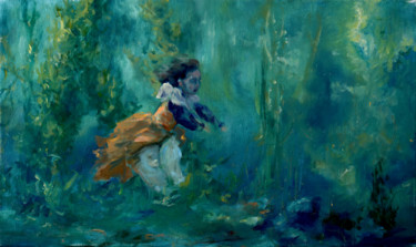 Peinture intitulée "Aqua princess" par Mathieu Clément, Œuvre d'art originale, Huile