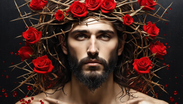 Цифровое искусство под названием "Crown Of Roses - Fo…" - Mathieu Safar, Подлинное произведение искусства, Изображение, сген…