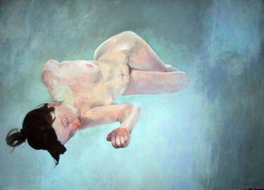 Painting titled "Apesanteur 1" by Mathieu Weemaels, Original Artwork