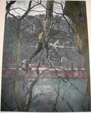 Painting titled "branche" by Mathieu Weemaels, Original Artwork