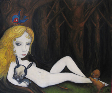 Malerei mit dem Titel "Aphrodite" von Mathieu Zeitindjioglou (Mathieu Z), Original-Kunstwerk, Öl