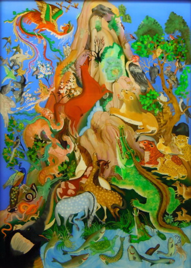 Pintura titulada "Eden" por Mathilda De Carpentry, Obra de arte original, Oleo Montado en Cartulina