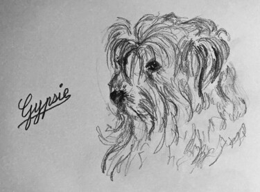 Dessin intitulée "Gypsie2" par Mathilde Donne, Œuvre d'art originale, Crayon