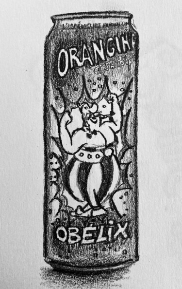 Disegno intitolato "Orangina" da Mathilde Donne, Opera d'arte originale, Matita