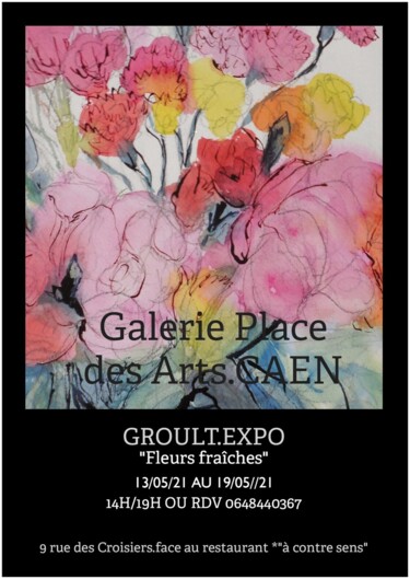 Отпечатки и Гравюры под названием "AFFICHE EXPO "FLEUR…" - Mathilde Groult, Подлинное произведение искусства, 2D Цифровая Ра…
