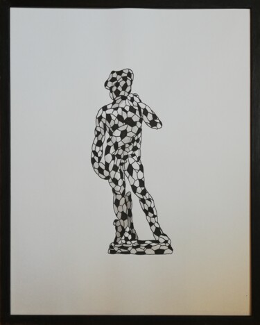 Drawing titled "David" by Mathilde Guégan, Original Artwork, Ink