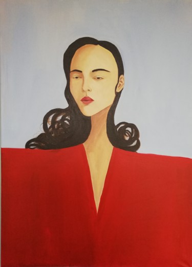 Painting titled "Beauty Myth" by Mathilde Lâm, Original Artwork, Acrylic