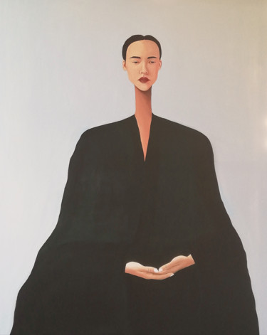 Painting titled "MeditatingEmpress" by Mathilde Lâm, Original Artwork, Acrylic