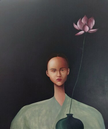 Картина под названием "The journey" - Mathilde Lâm, Подлинное произведение искусства, Акрил