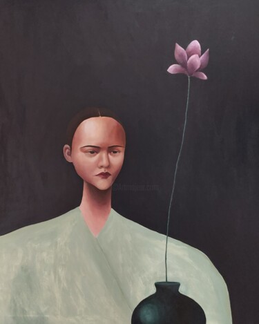 Картина под названием "Sudden Tranquility" - Mathilde Lâm, Подлинное произведение искусства, Акрил