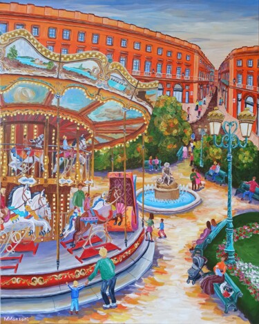 Pintura titulada "Carrousel de la pla…" por Mathilde Manzoni, Obra de arte original, Acrílico