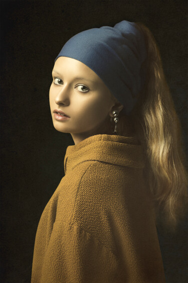 Fotografie mit dem Titel "Jeune fille à la pe…" von Mathilde Oscar, Original-Kunstwerk, Digitale Fotografie