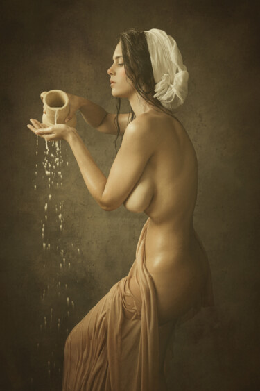 Fotografía titulada "Milk shower" por Mathilde Oscar, Obra de arte original, Fotografía digital
