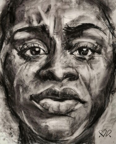 Drawing titled "You are strong" by Mathilde Reyz, Original Artwork, Charcoal