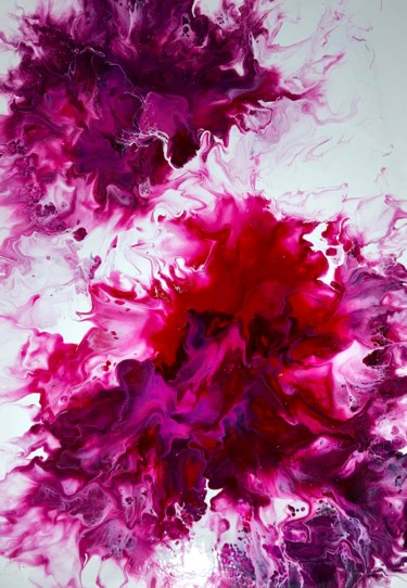 Peinture intitulée "Dahlia" par Mathilde Lageste, Œuvre d'art originale, Acrylique