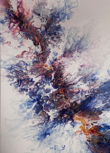 Peinture intitulée "Betta Splendens" par Mathilde Lageste, Œuvre d'art originale, Acrylique