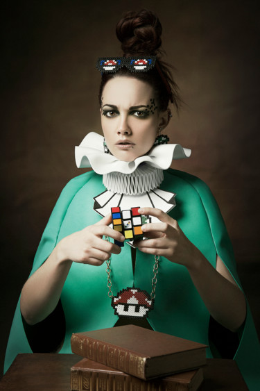 Photographie intitulée "Rubik's cube" par Mathilde Oscar, Œuvre d'art originale, Photographie numérique Monté sur Aluminium