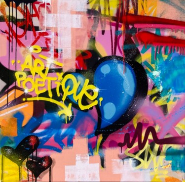 Schilderij getiteld "Art poétique" door Reyes, Origineel Kunstwerk, Graffiti