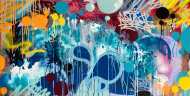 Peinture intitulée "Nebula" par Reyes, Œuvre d'art originale, Bombe aérosol